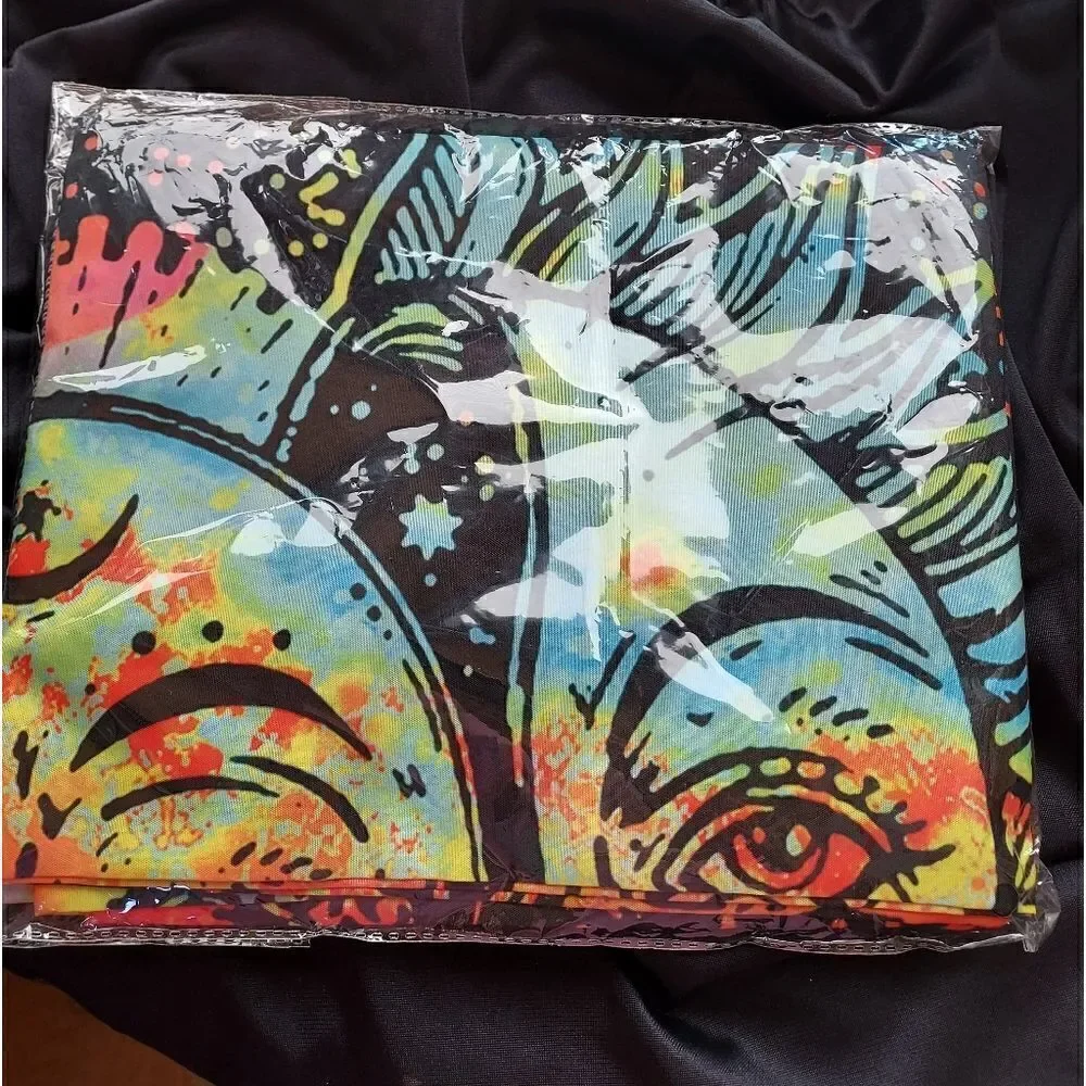 NEON BOHEMIAN SUN MOON UNIVERSE TAPESTRY. 150 * 200